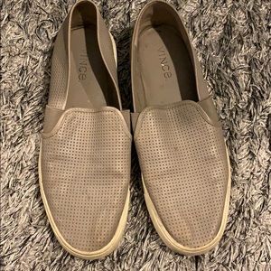 Vince gray flat sneakers slides